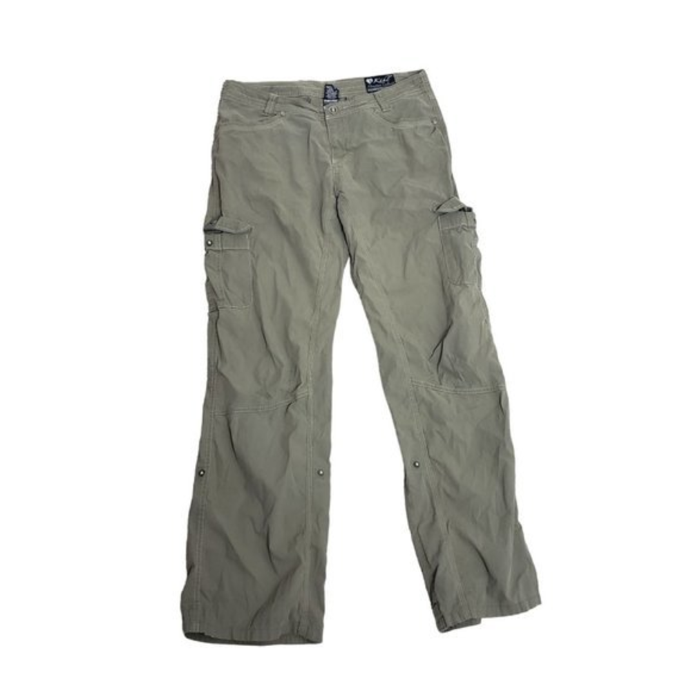 Kuhl Womens Size 10 Green‎ Patina Dye Splash Roll Up Hiking Camping Cargo Pants